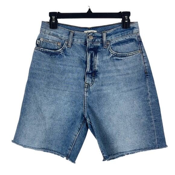 Lovers + Friends shorts blue Devon high rise 90's cut off - Picture 1 of 3